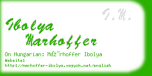 ibolya marhoffer business card